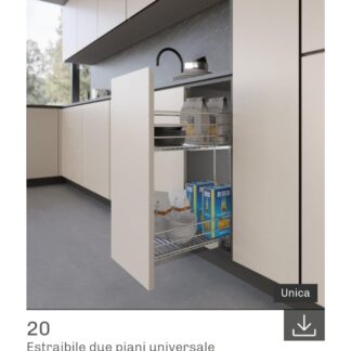 CESTELLO 2 RIPIANI ART.20 UNICA CROMATO