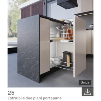 CESTELLO 2 PIANI PORTAPANE ART.25 UNICA CROMO