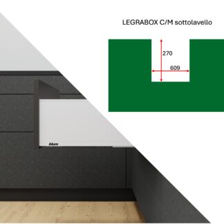 CASSETTO SOTTOLAVELLO H C 17,7 BIANCO PROF.500